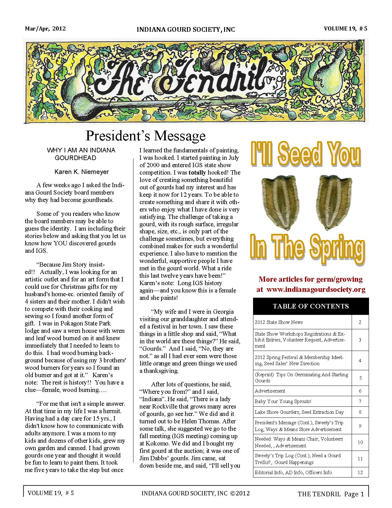 April, 2012 Tendril